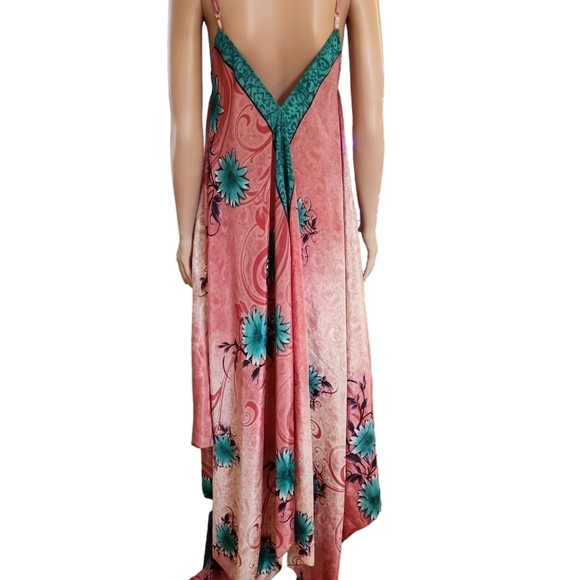 Vision of Tibet 100% Silk Maxi Dress - Picture 7 of 8